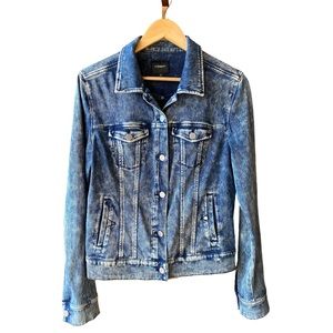 Liverpool Jeans Company Distressed Light Wash Stretch Denim Jean Jacket